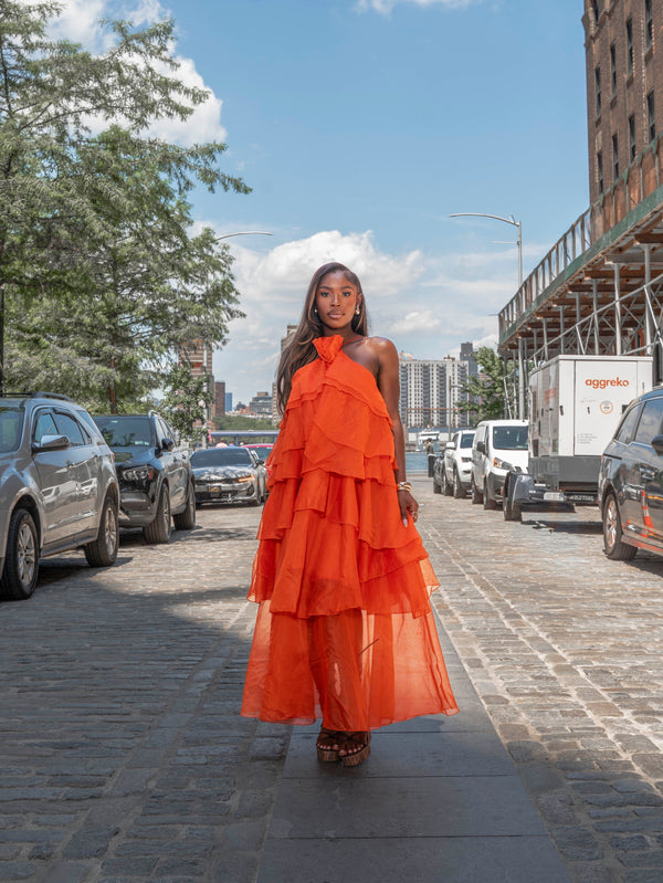 Orange Bloom Dress