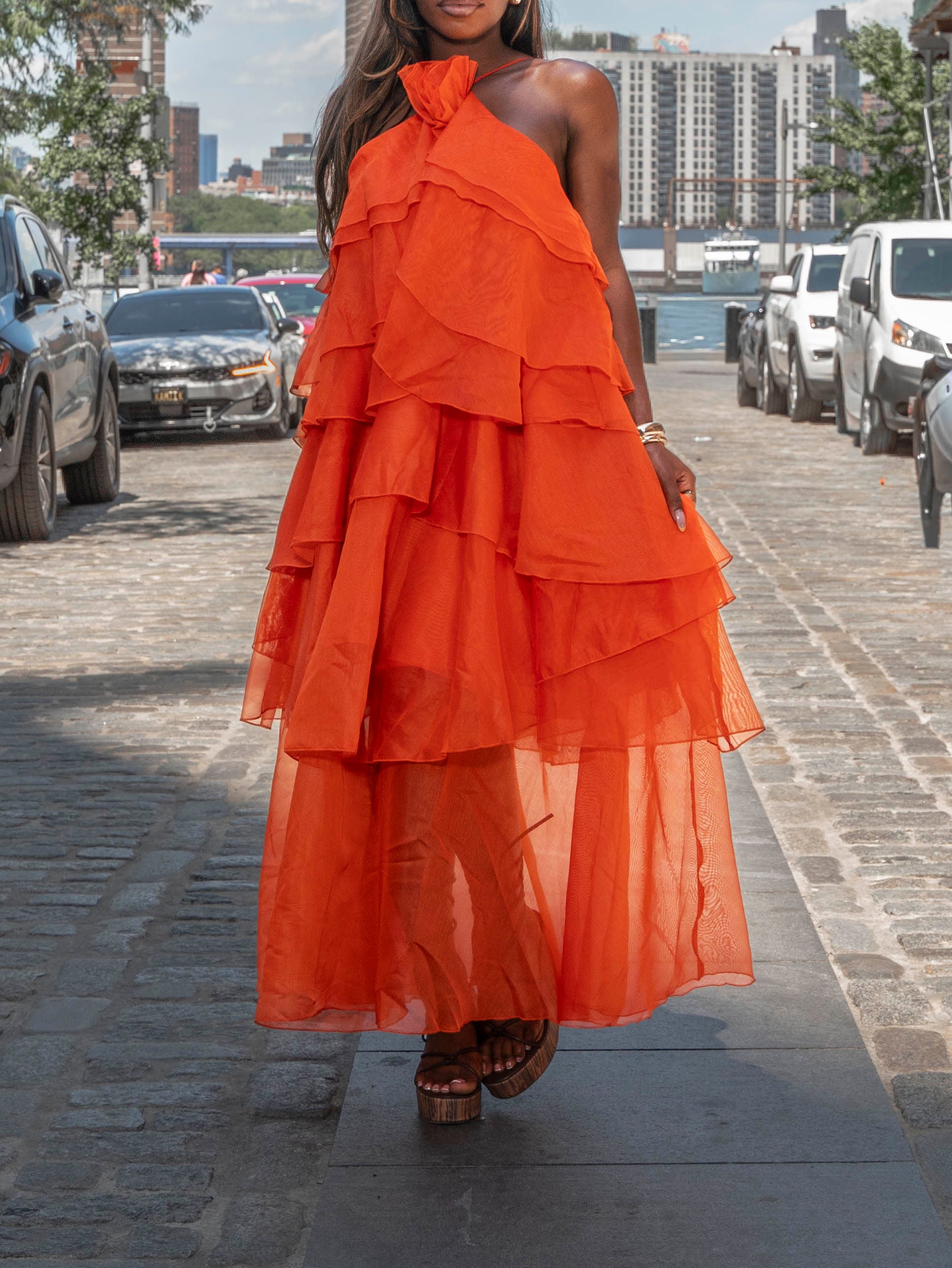 Orange Bloom Dress