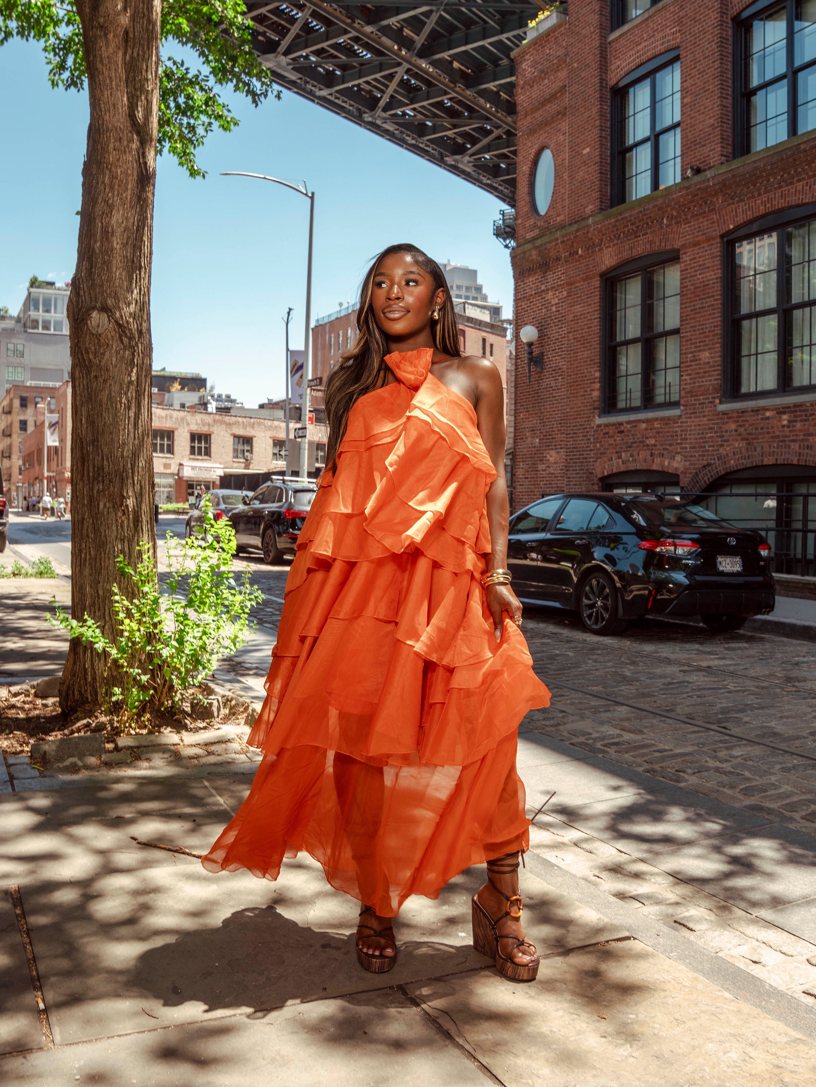 Orange Bloom Dress